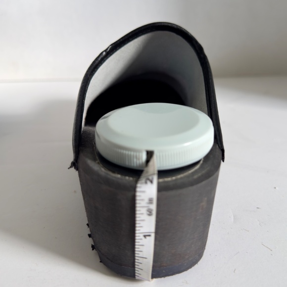 Sandgrens Black Leather Wood Clogs New in Box Tokyo Style - Picture 6 of 6